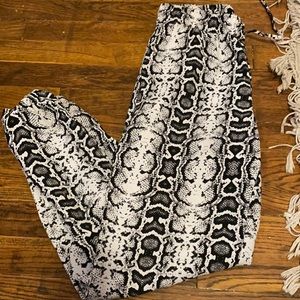 EXPRESS snake print joggers